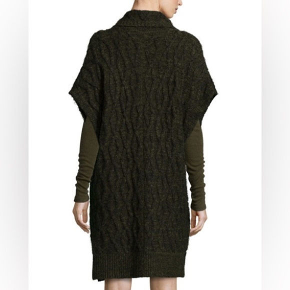 Alice + Olivia/ Darryl army olive green Oversized Duster Sweater cardigan M - Picture 3 of 7
